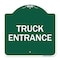 Signmission Traffic Entrance Sign Truck Entrance, Green & White Aluminum Sign, 18" x 18", GW-1818-22791 A-DES-GW-1818-22791 - alternate 1